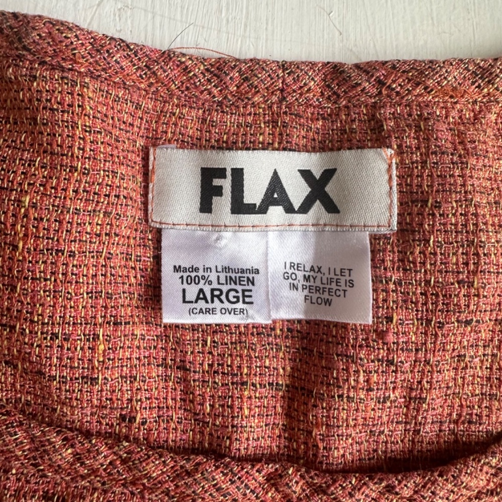 FLAX Pink Linen Tank Top - Picture 3 of 5